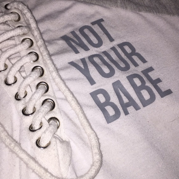 Women’s Rue 21 Small “Not Your Babe” Sweatshirt. - Picture 2 of 4
